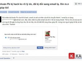 tài khoản Facebook bị hack