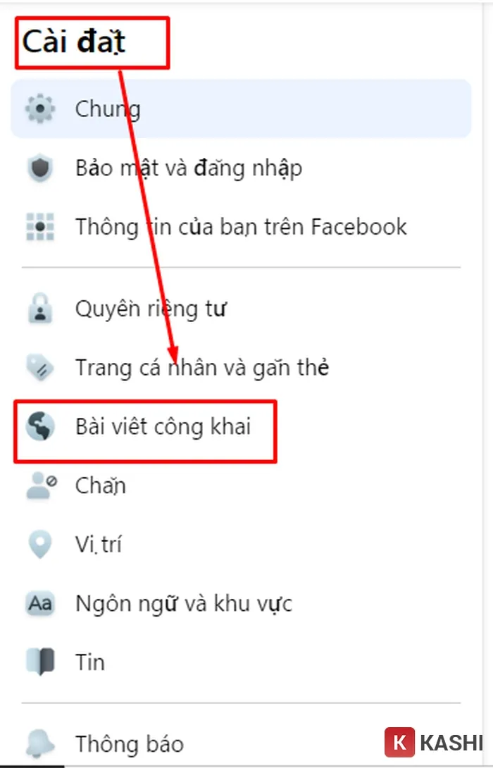 Nhấp chuột vào bài viết công khai