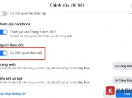 Chọn vào có XX người theo dõi 