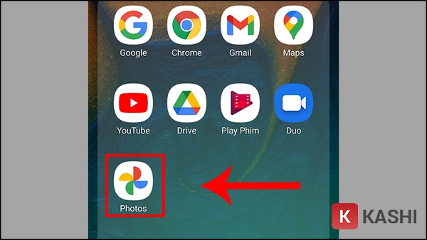 mở ứng dụng Google Photos