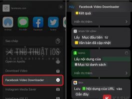 Phím tắt tải video trên Facebook cho iPhone, iPad