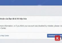 Tài khoản Facebook bị vô hiệu hóa