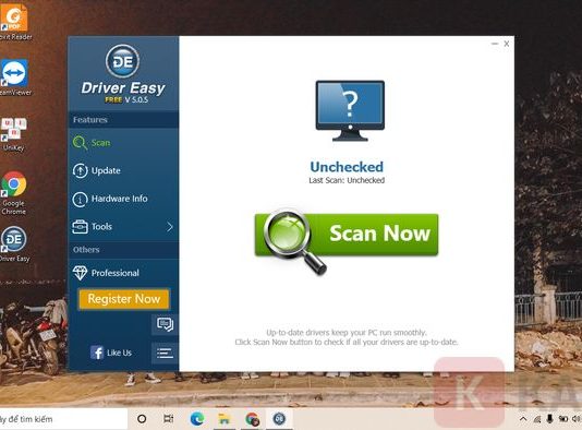 Sau khi cài đặt thì hãy mở phần mềm lên và nhấn chọn Scan Now