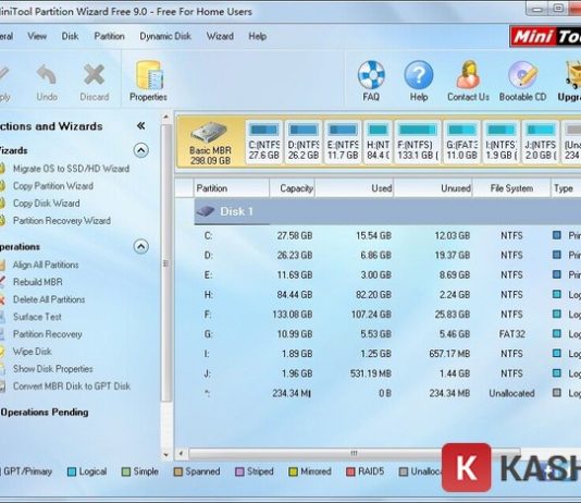 Minitools partition wizard