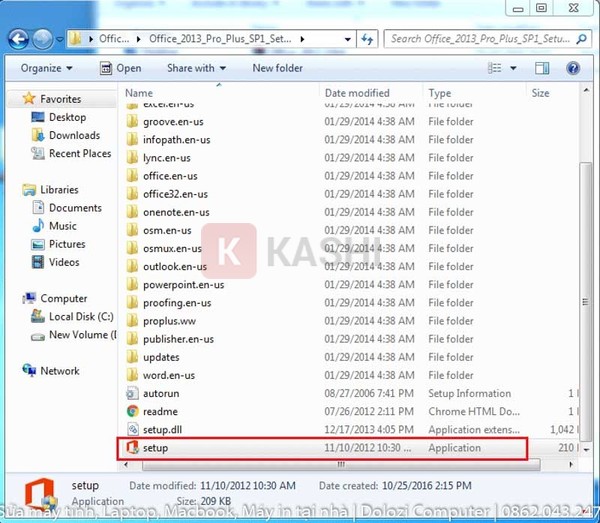 Chạy file "Setup.exe"