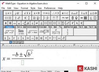 Phần mềm tạo công thức toán học MathType