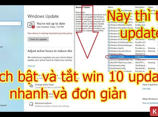 Hướng dẫn cách bật tắt Auto Update Win 10 đơn giản và nhanh nhất 2025