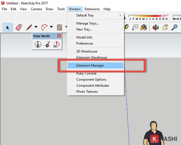 Chọn “Extension Manager”