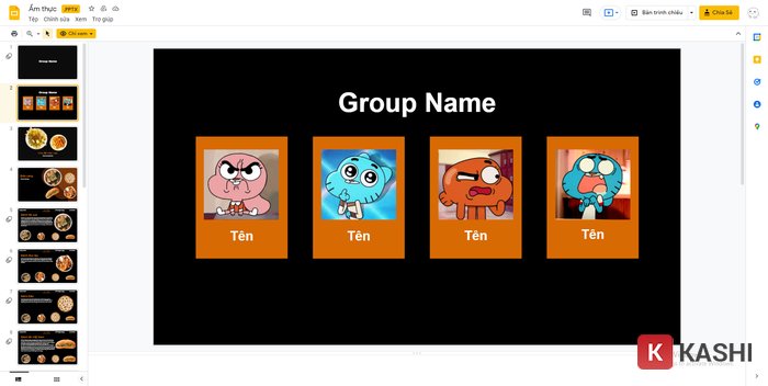 Slide giới thiệu thành viên nhóm