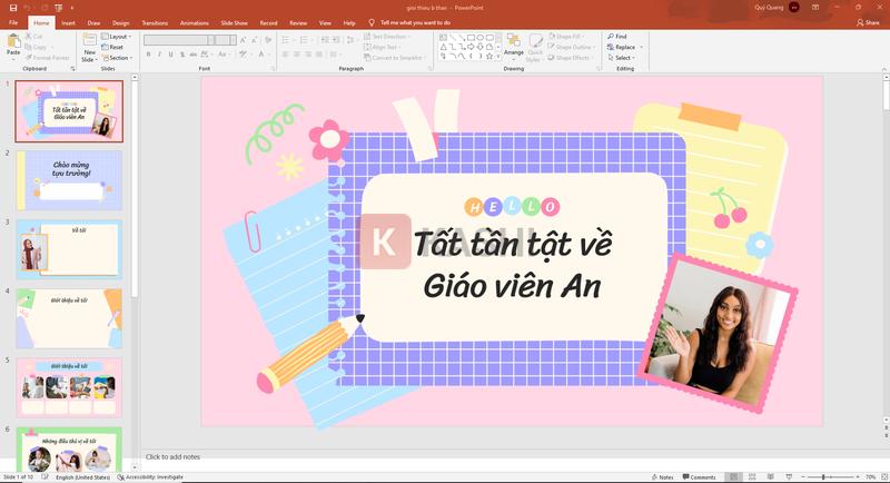 Powerpoint giới thiệu bản thân Tiếng Việt