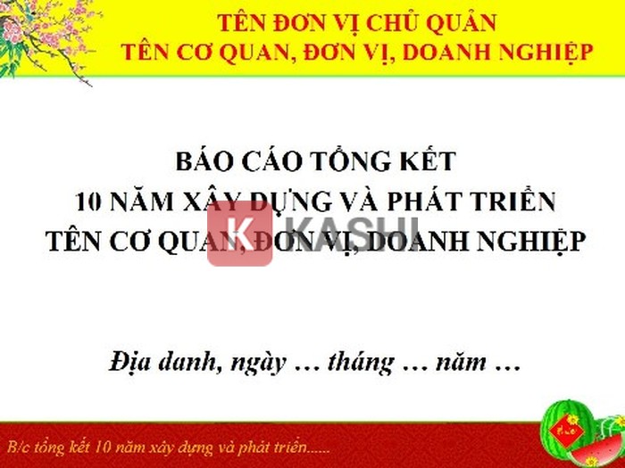 mẫu slides báo cáo tổng kết