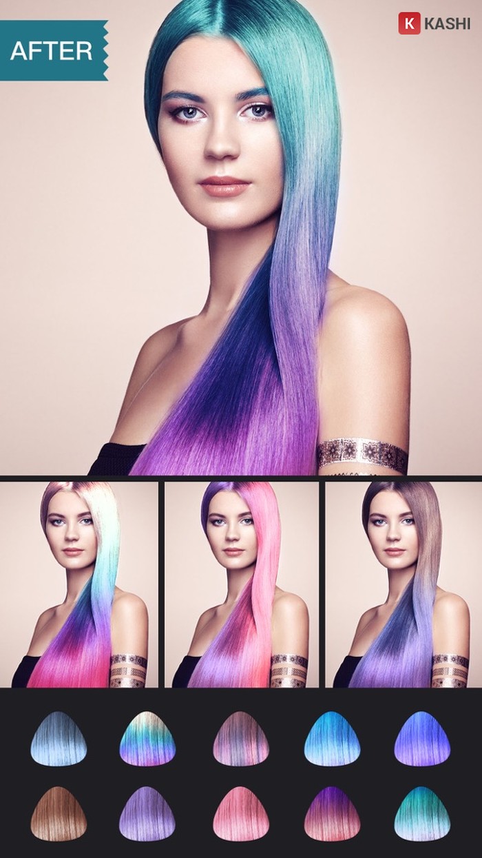 App chỉnh màu tóc- Hair color Dye