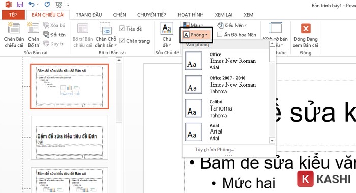 PowerPoint 2024 có nhiều font chữ đẹp mới để chọn lựa, cộng thêm các phông chữ Việt nữa! Chọn một phông chữ đẹp và sử dụng nó trên slide PowerPoint của bạn để làm nổi bật bài trình bày. Hãy khám phá font chữ mới và cập nhật ngay PowerPoint của bạn!