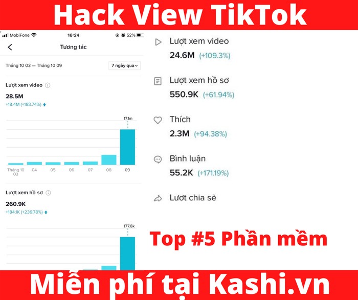 Hack view TikTok người thật miễn phí