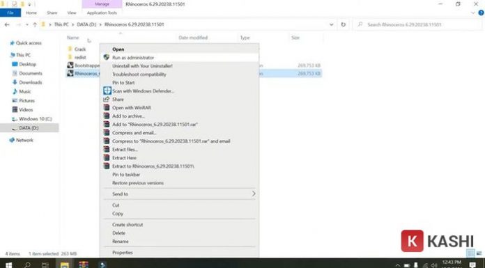 Tải Rhinoceros 3D – Hướng dẫn cài đặt chi tiết Run as administrator