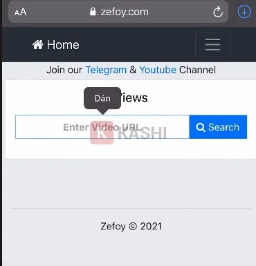 Dán link video tiktok
