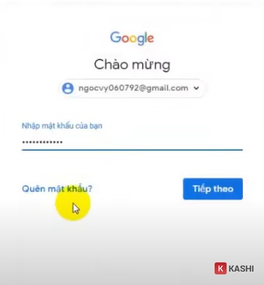 Chọn “Quên mật khẩu”