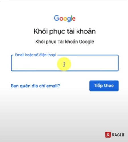 Nhập tên email