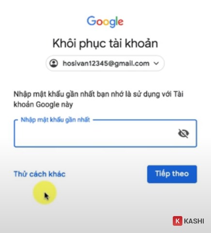 Nhấn chọn “Thử cách khác”