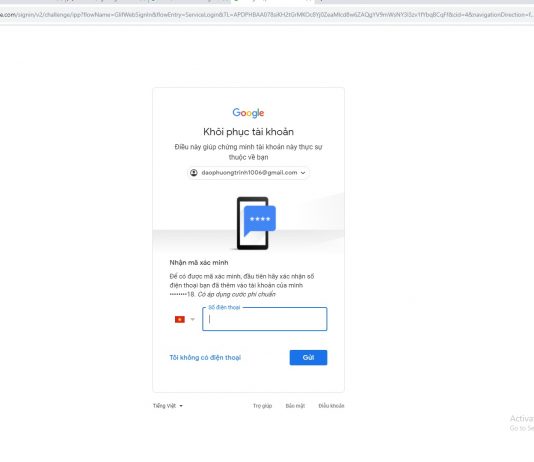 Cách lấy lại tài khoản Gmail khi bị hack và bị thay đổi thông tin khôi phục