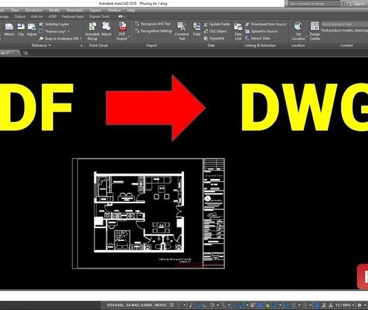 Hướng dẫn chuyển pdf sang cad giữ nguyên layer