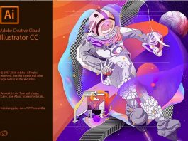 Phần mềm Adobe Illustrator CC 2018.