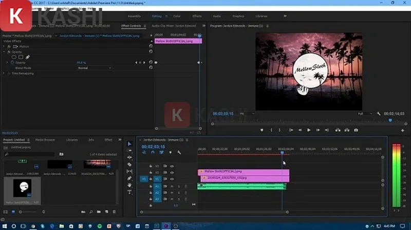 Giao diện Adobe Premiere Pro CC 2017