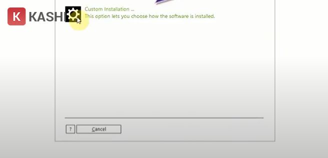 Chọn "Custiom Instllation" 