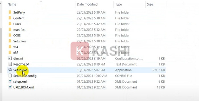 Chọn file "Setup.exe"