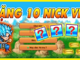 Tặng Acc Ngọc Rồng miễn phí - Nhận ngay nick Nro Vip