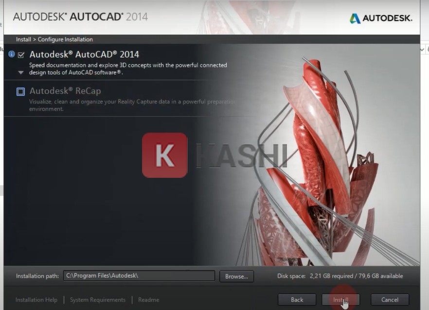 bỏ tích chọn "Autodesk Recap"