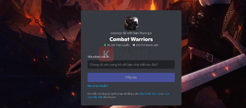 Fanpage chính thức của Combat Warriors trên Discord