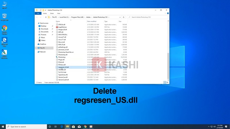 Click chuột trái vào "Regsresen_US.dll"