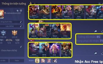 Tặng Acc Liên Quân Mobile miễn phí – Cho 100+ Nick VIP mới nhất 2026✅ Acc liên quân trắng thông tin: Tk: 0979375030hieu – Mk: trunghieu2