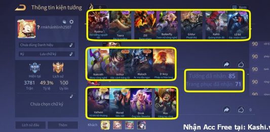 Acc liên quân trắng thông tin: Tk: 0979375030hieu – Mk: trunghieu2