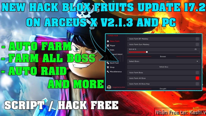 (ROBLOX) Blox Fruits Hack Update 17.2 Trên Điện Thoại Và PC : Auto Farm, Auto Raid Và Auto Sword