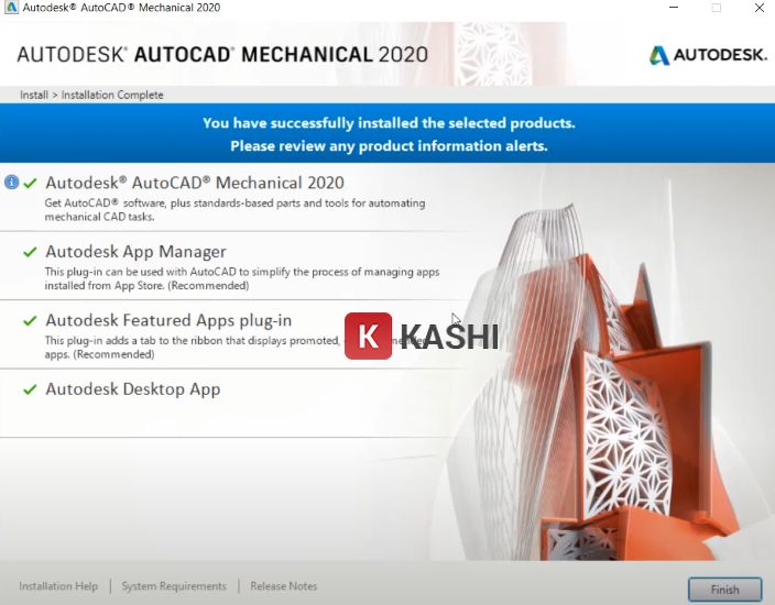 Cài đặt Autocad Mechanical 2020 thành công
