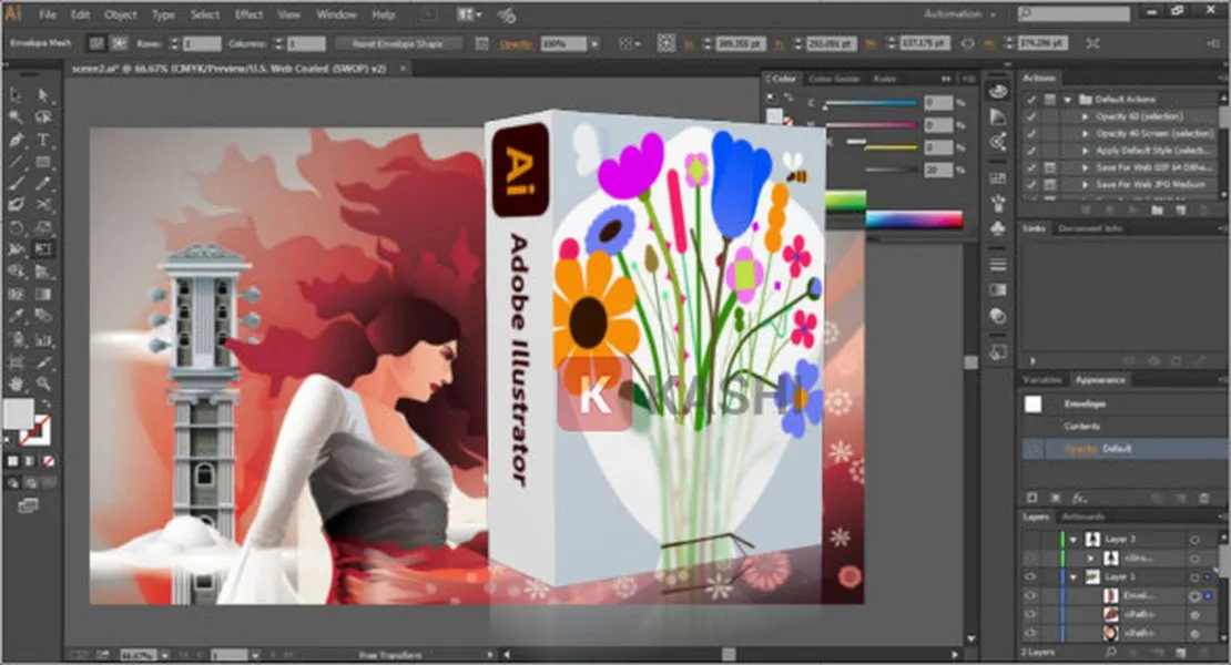 Giao diện phần mềm Adobe Illustrator 2023
