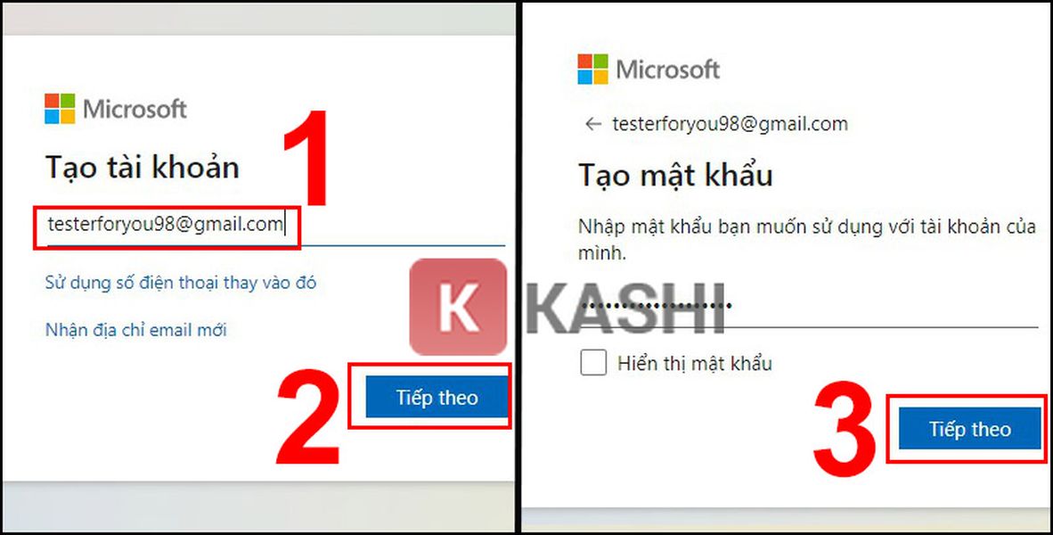 Điền email