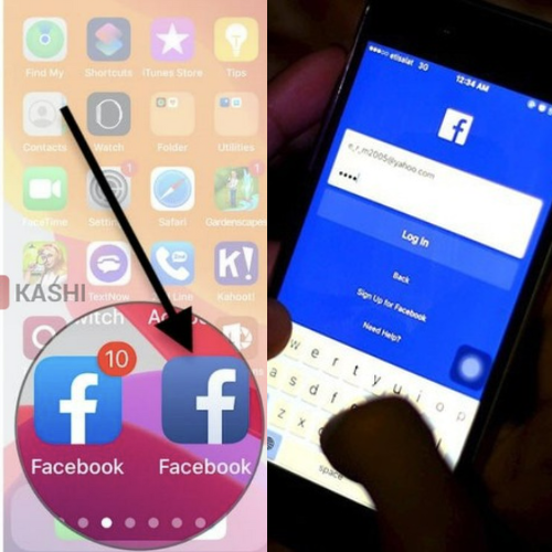 Biểu tượng Facebook xuất hiện ngay trên màn hình chính của điện thoại