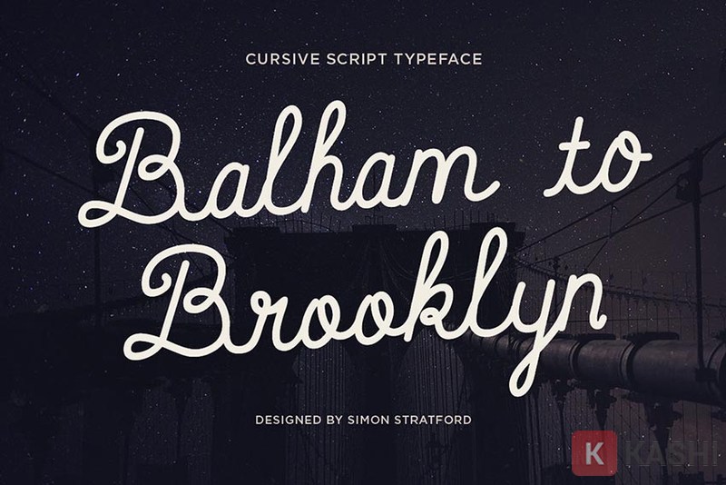 Balham to Brooklyn font
