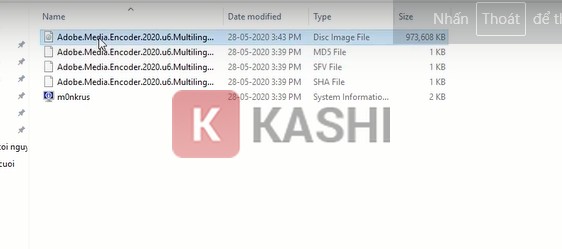 chọn file Adobe Media Encoder 2020.u6