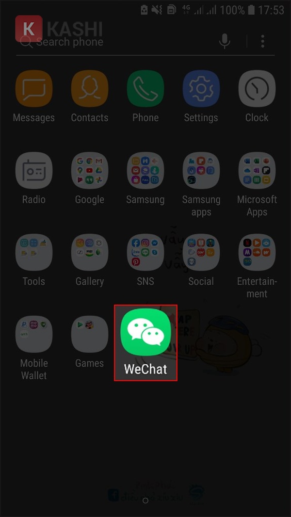 Truy cập ứng dụng wechat