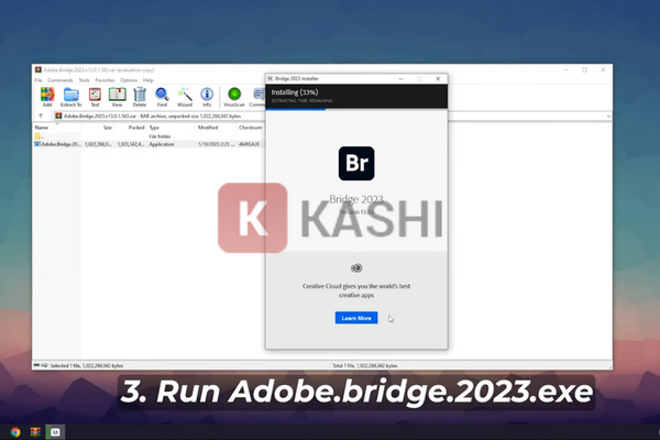 Chạy file ứng dụng "Adobe.bridge.2023.exe"