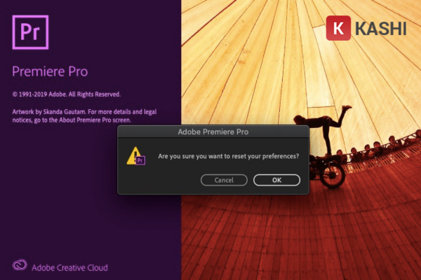 Đặt lại tùy chọn của phần mềm Adobe Premiere