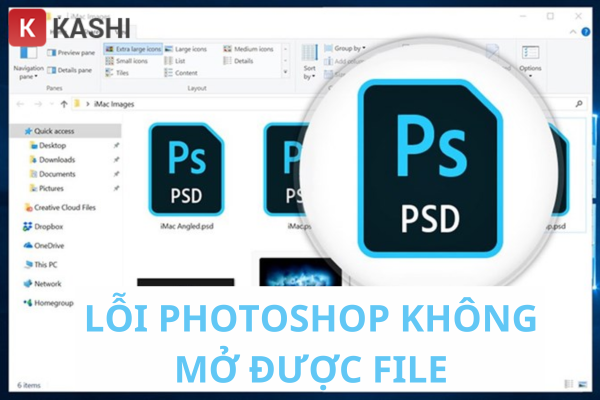 Lỗi Photoshop không mở được file