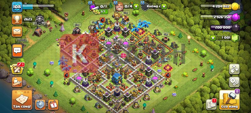 Demo acc Clash of clan update mới nhất 11/2024