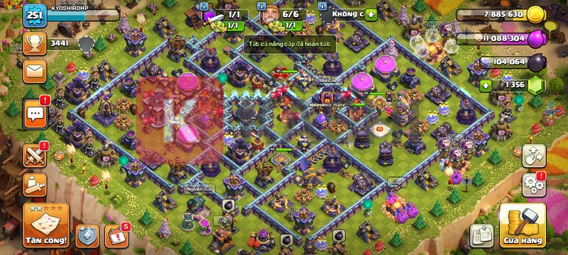 Demo acc Clash of clan update mới nhất 11/2024