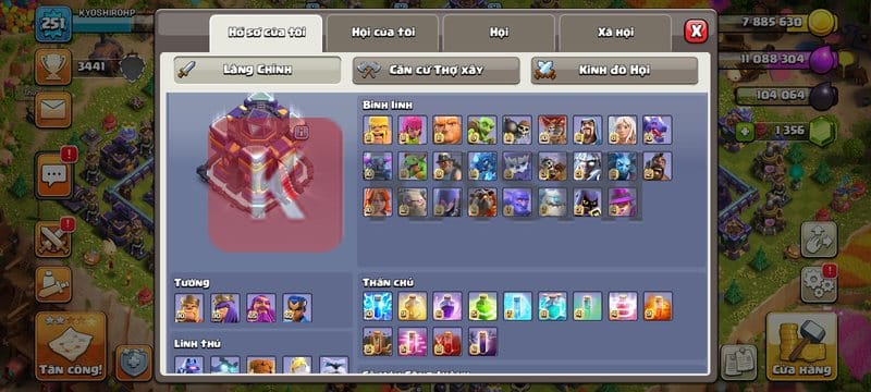 Demo acc Clash of clan update mới nhất 11/2024