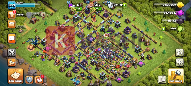 Demo acc Clash of clan update mới nhất 11/2024